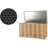 dynamic24 Auflagenbox, Polyrattan Gartentruhe 115x60x60cm Box schwarz