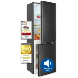 Exquisit KGC5231-60-E-050C Kühl-Gefrierkombination (157 l, 1440 mm hoch, inoxlook-az)