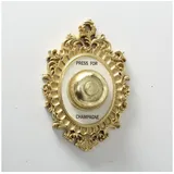 Boltze Wand-Objekt Glocke Champagne gold Kunstharz H23cm
