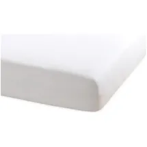 BettwarenShop Spannbettlaken Jersey-Elasthan 120 x 200 - 130 x 220 cm weiß