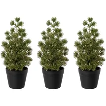 Creativ green Künstlicher Weihnachtsbaum Glitzer-Optik grün 21,5 cm