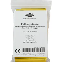 Rettungsdecke KFZ 160x210 cm gold/silber