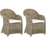 Beliani Sessel Susua Baumwolle 54 x 87 x 67 cm Beige