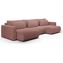petits-meubles U-sofa 4-sitzig umbaubar Truhe Evy Rosa
