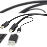 Renkforce DisplayPort / HDMI Adapterkabel DisplayPort Stecker, HDMI-A Stecker 2.00 m Schwarz RF-4600632 DisplayPort-Kabel