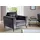 trends by hg Sessel Barcelona Polyester 96 x 86 x 89 cm grau mit Metallfuss