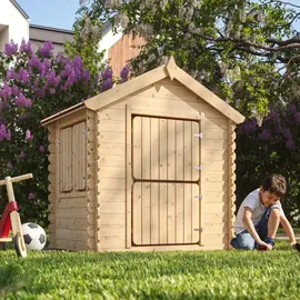 TIMBELA Spielhaus M516 Beige Holz