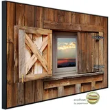 Papermoon Infrarotheizung Scheunenfenster, sehr angenehme Strahlungswärme bunt