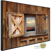 Papermoon Infrarotheizung Scheunenfenster, sehr angenehme Strahlungswärme bunt