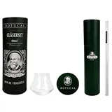 Botucal Geschenkset - 20x Botucalstrohhalm + 3x Botucal Gläser + 3x Filzuntersetzer