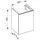 Keuco X-Line Waschtischunterschrank, 1 Tür, 33122110001,