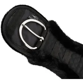 Equinate Westerngurt Classical anatomisch mit synthetischem Lammfell 65cm - 26" Schwarz