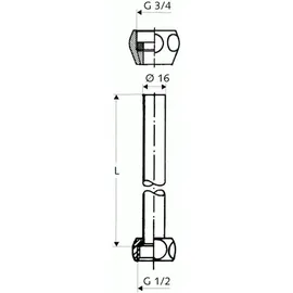 Schell Verrohrungsset 1000mm, d= 16mm, für Duschpaneel