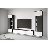 INOSIGN Wohnwand »Kenia, Vitrine Türanschlag links/rechts wechselbar« 3 Stk. tlg., schwarz-weiß