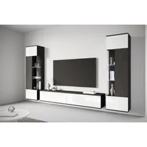 INOSIGN Wohnwand »Kenia, Vitrine Türanschlag links/rechts wechselbar« 3 Stk. tlg., schwarz-weiß