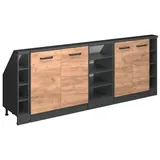 Vicco Dachschrägenschrank Rion, Anthrazit/goldkraft Eiche, 5er Set, Vicco