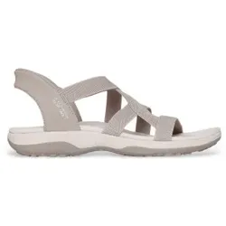 Skechers für Damen. 163460 Reggae Slim taupefarbene Sandalen (41), Wohnung, Keine, Lässig
