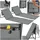 Tectake Sonnenliege 157 x 53 x 1,7 cm Grau
