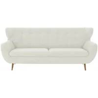 finya Sofa, 3-sitzig aus Chenille Sortland ¦ silber ¦ Maße (cm): B: 225 H: 94 T: 95