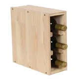 Proregal Modulares Weinregal Vincellar Mod HxBxT 30 x 12 x 30 cm Schmal Modul Für 3 Flaschen Massives Kiefernholz Natur