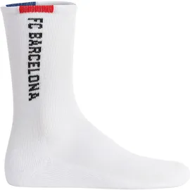 FC Barcelona Socken, 7er Pack - Tennis Socks, Schriftzug-Logo, Baumwollmischung, einfarbig, Schwarz/Grau/Weiß 35-38