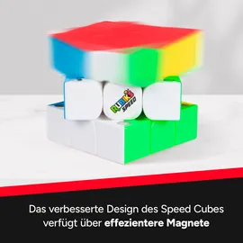 Spin Master Rubik’s Zauberwürfel, 3x3 magnetischer Speed-Würfel, Knobelaufgabe, herausforderndes Denkspiel, ab 8 Jahren
