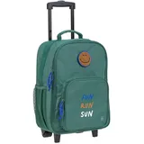 Lässig Kinderkoffer Trolley Reisekoffer mit Teleskopstange und Rollen für Kinder Handgepäck/Trolley Dark Green