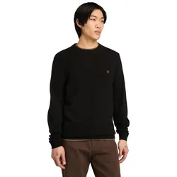 Strickpullover TIMBERLAND, Herren, Gr. S, schwarz (schwarz, pavement), Strick, Obermaterial: 70% Wolle, 30% Nylon, unifarben, casual, Rundhals, Langarm, Pullover