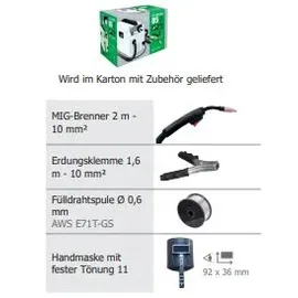 GYS EASYMIG 85 (Maske + Fülldraht Ø 0,6 enthalten)