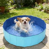 Hundepool Faltbar Planschbecken Faltbar Hunde Pool hundebadewanne Hundeplanschbecken zur Abkühlung Tragbar Hundebecken Katzenpool Hunde Planschbecken 60×20CM (L)