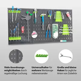 Trutzholm Wandregal Stapelboxen Werkzeughalter Hakenset 52 tlg