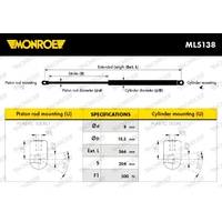 Monroe 2 Original Max-Lift Gasfeder 500 N (ML5138)