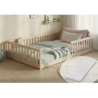 Kids Collective Jugendbett Bodenbett 140 x 200 cm Kiefer