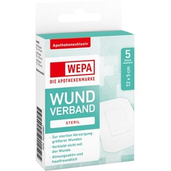 Wepa Wundverband 7.2 x 5cm Steril 5 ST