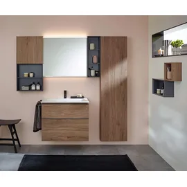 Geberit iCon Hochschrank 45 x 180 x 15 cm Nussbaum hickory Glas/Holz/Spanplatte