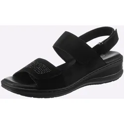 Sandale CASUAL LOOKS, Damen, Gr. 38, schwarz, Leder, Schuhe