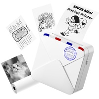 Omezizy Mini Drucker für Smartphone, M02S Mini Sticker Drucker, Bluetooth Thermodrucker, Mini Fotodrucker für Handy, Minidrucker, Pocket Printer für Studium, Fotos, Scrapbooking, Geschenke