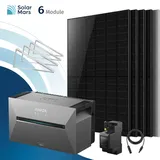 Balkonkraftwerk 3000 Watt mit Speicher Anker SOLIX Solarbank 3 E2700 Pro mit 6x500Wp Solarmodule und MC4 Solarkabel  Set - 3000Wp ‚Äì 6 Module / Ohne Erweiterungsakku / Flachdach/Garten/Wand