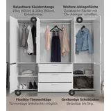 mokebo Der Grenzenlose Garderobenschrank 210x187x58 cm weiß