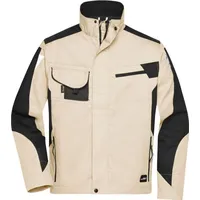 James & Nicholson Workwear Jacke mit hochwertiger Ausstattung stone/black,