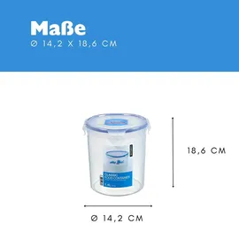 Lock & Lock Frischhaltedose rund transparent 14,2 x 18,6 cm 1,8 l