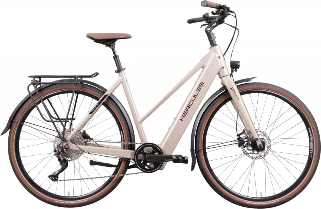 HERCULES Urbanico I-10 Erwachsenenfahrrad | 28" | Trapez| Kettenschaltung | 10 Gang | beige-glossy