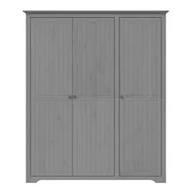 vidaXL Kleiderschrank BODO Grau 146x53,5x173 cm Massivholz Kiefer