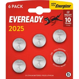 Eveready Knopfzelle CR 2025 3,0 V 6 St.