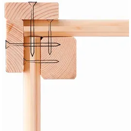 Woodfeeling Schwandorf 3 4,33 x 2,13 m natur inkl. Anbaudach, Seiten- und Rückwand
