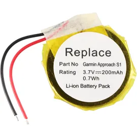 AccuCell Akku passend für Garmin Approach S4, Approach S1 GPS Golfuhr Li-Ion Akku 361-00047-00, 361-00064-00 Approach S3, 32,8 x