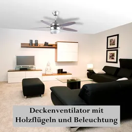 Sichler Haushaltsgeräte Mobiler XXL-Deckenventilator 105 cm Weiß