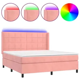 vidaXL Boxspringbett 180 x 200 cm Rosa