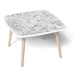 PAPERFLOW Kids Unterwegs Maltisch Holz weiß 60,0 x 60,0 x 40,0 cm  3660141957648 PAPERFLOW