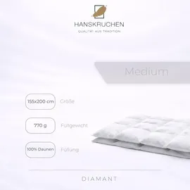 HANSKRUCHEN Hanskruchen, Diamant Luxs Daunendecke Medium 155 x 200 cm)